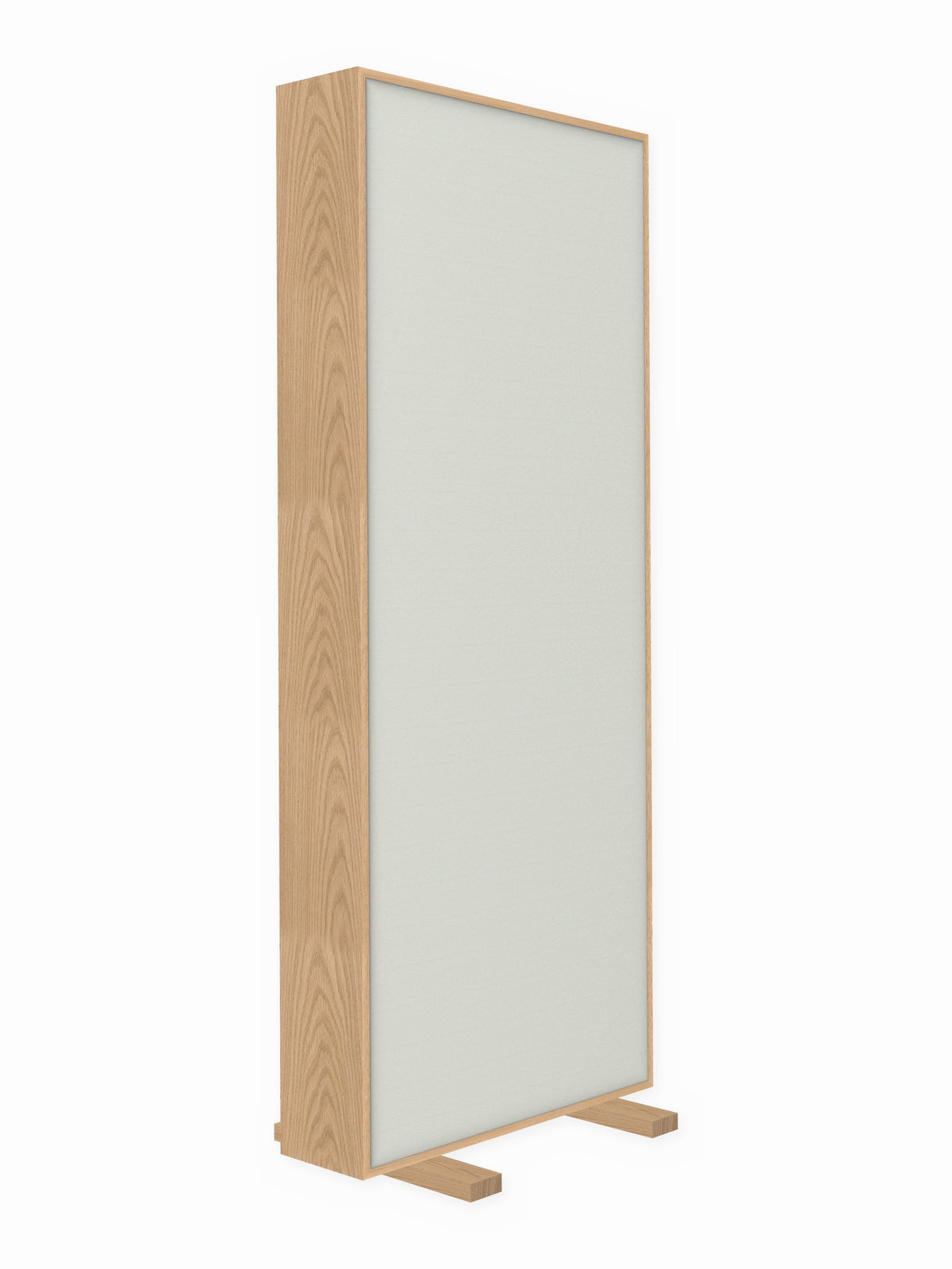 Red oak free-standing gobo panel, 3 x 8 ft, Guilford of Maine Anchorage in Shell