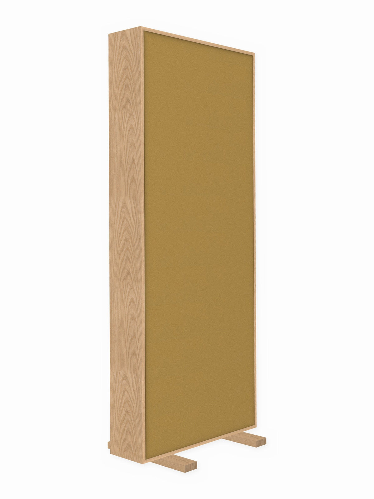 Red oak free-standing gobo panel, 3 x 8 ft, Guilford of Maine Anchorage in Straw