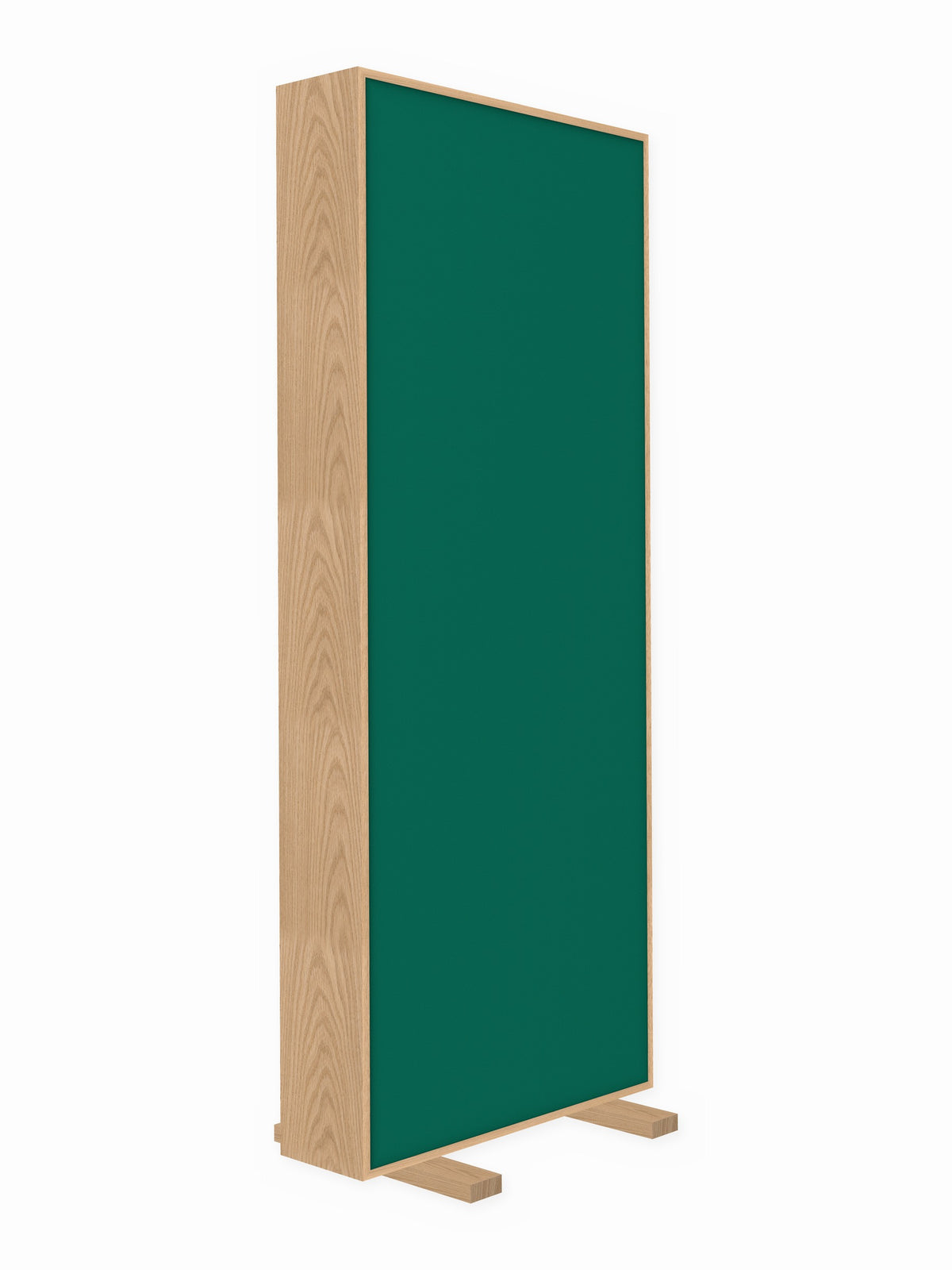 Red oak free-standing gobo panel, 3 x 8 ft, Guilford of Maine Anchorage in Turquoise