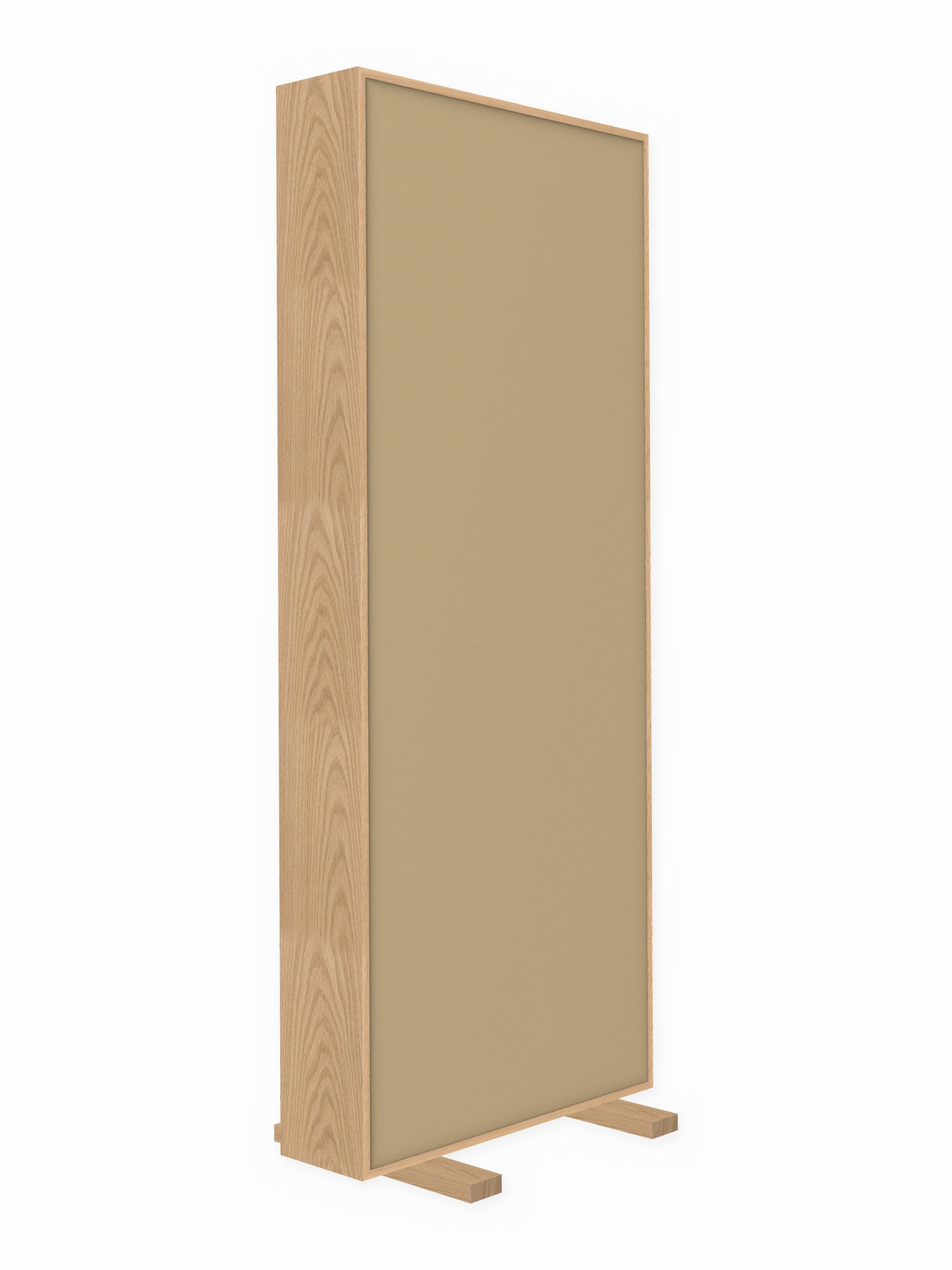 Red oak free-standing gobo panel, 3 x 8 ft, Guilford of Maine Anchorage in Vanilla