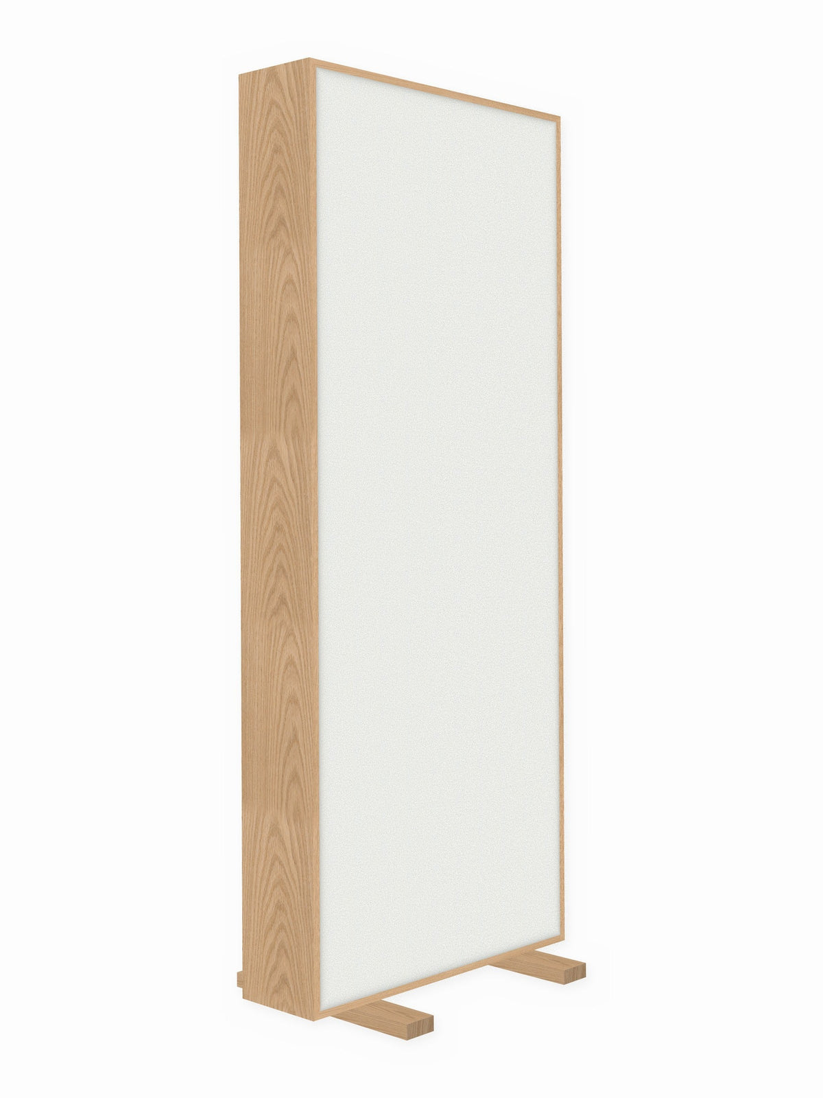 Red oak free-standing gobo panel, 3 x 8 ft, Guilford of Maine Anchorage in White