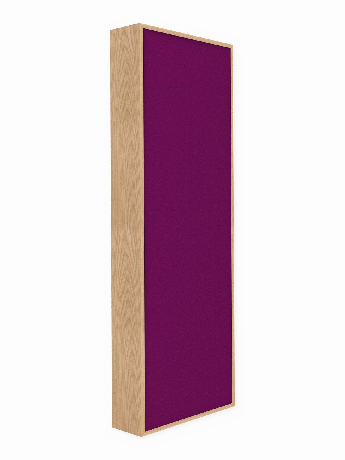 Red oak wood framed acoustic panel, 2 x 6 ft, Guilford of Maine Anchorage in Orchid