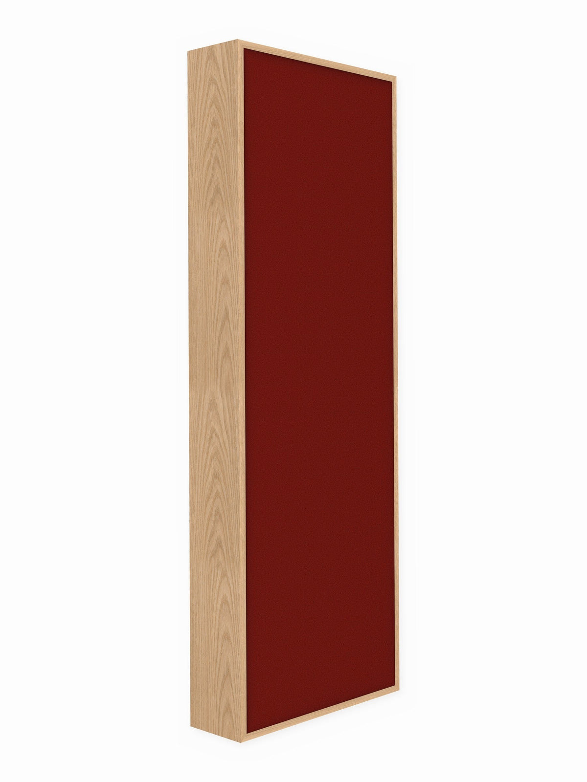 Red oak wood framed acoustic panel, 2 x 6 ft, Guilford of Maine Anchorage in Poppy