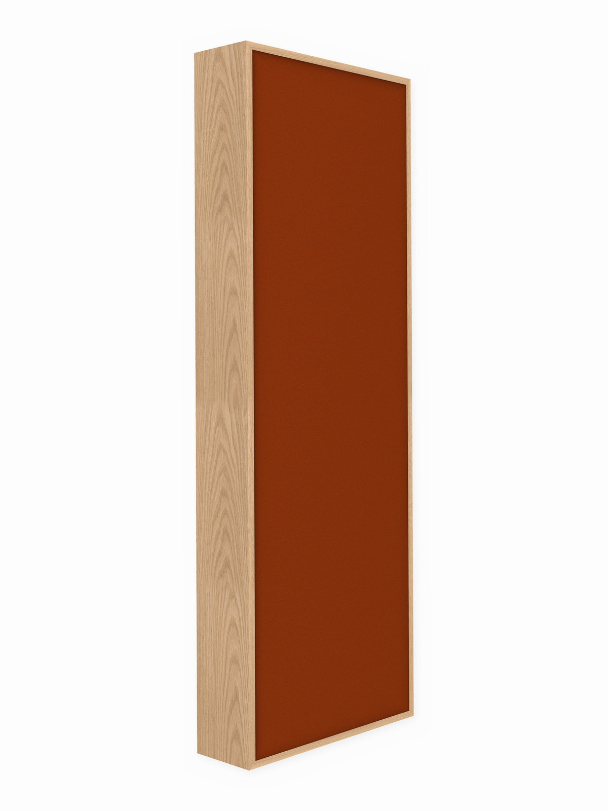Red oak wood framed acoustic panel, 2 x 6 ft, Guilford of Maine Anchorage in Pumpkin