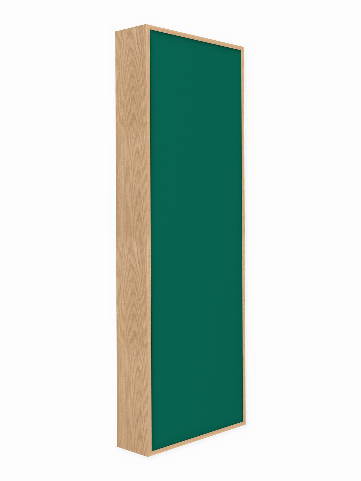 Red oak wood framed acoustic panel, 2 x 6 ft, Guilford of Maine Anchorage in Turquoise