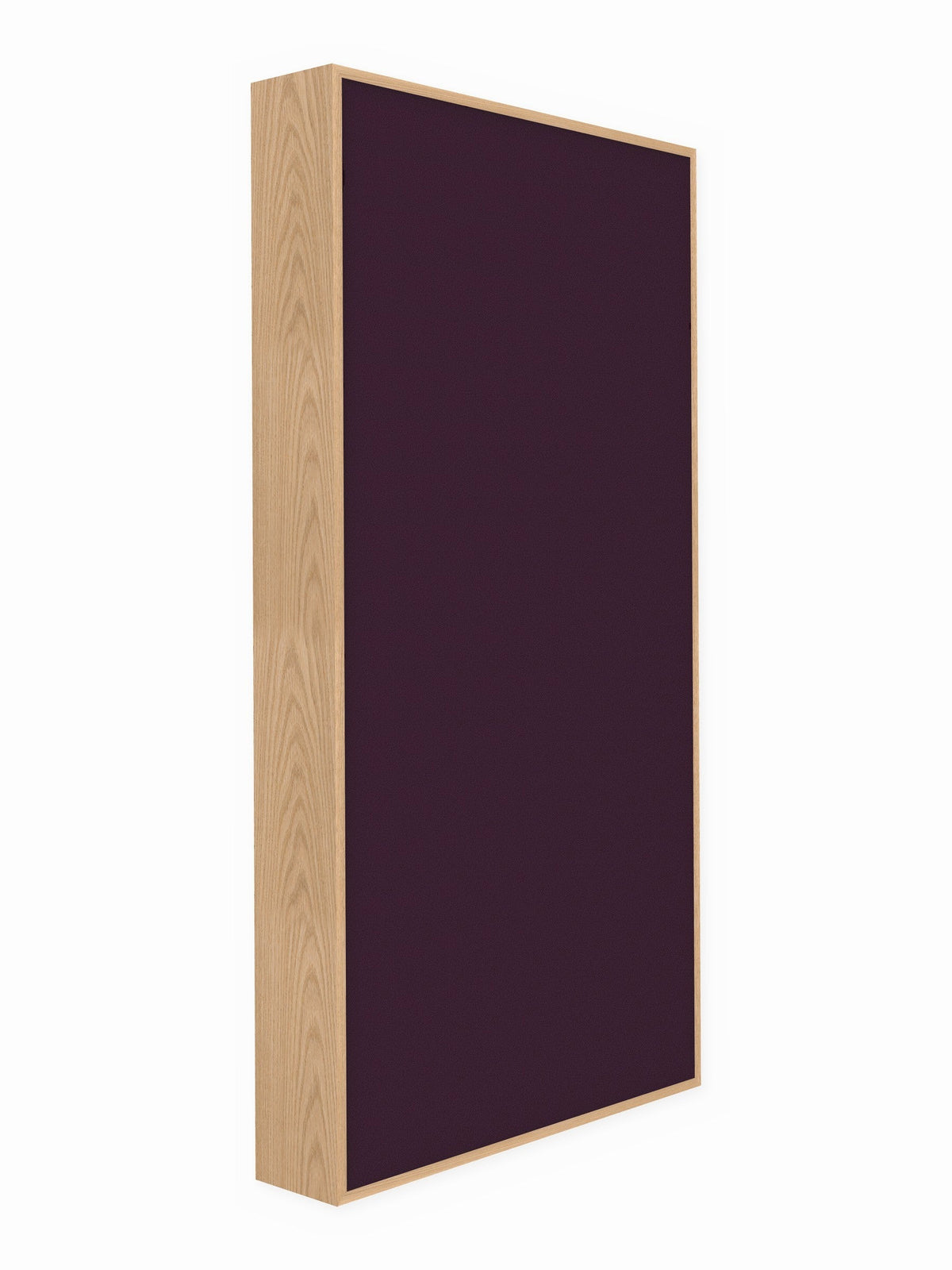Red oak wood framed acoustic panel, 3 x 6 ft, Guilford of Maine Anchorage in Aubergine