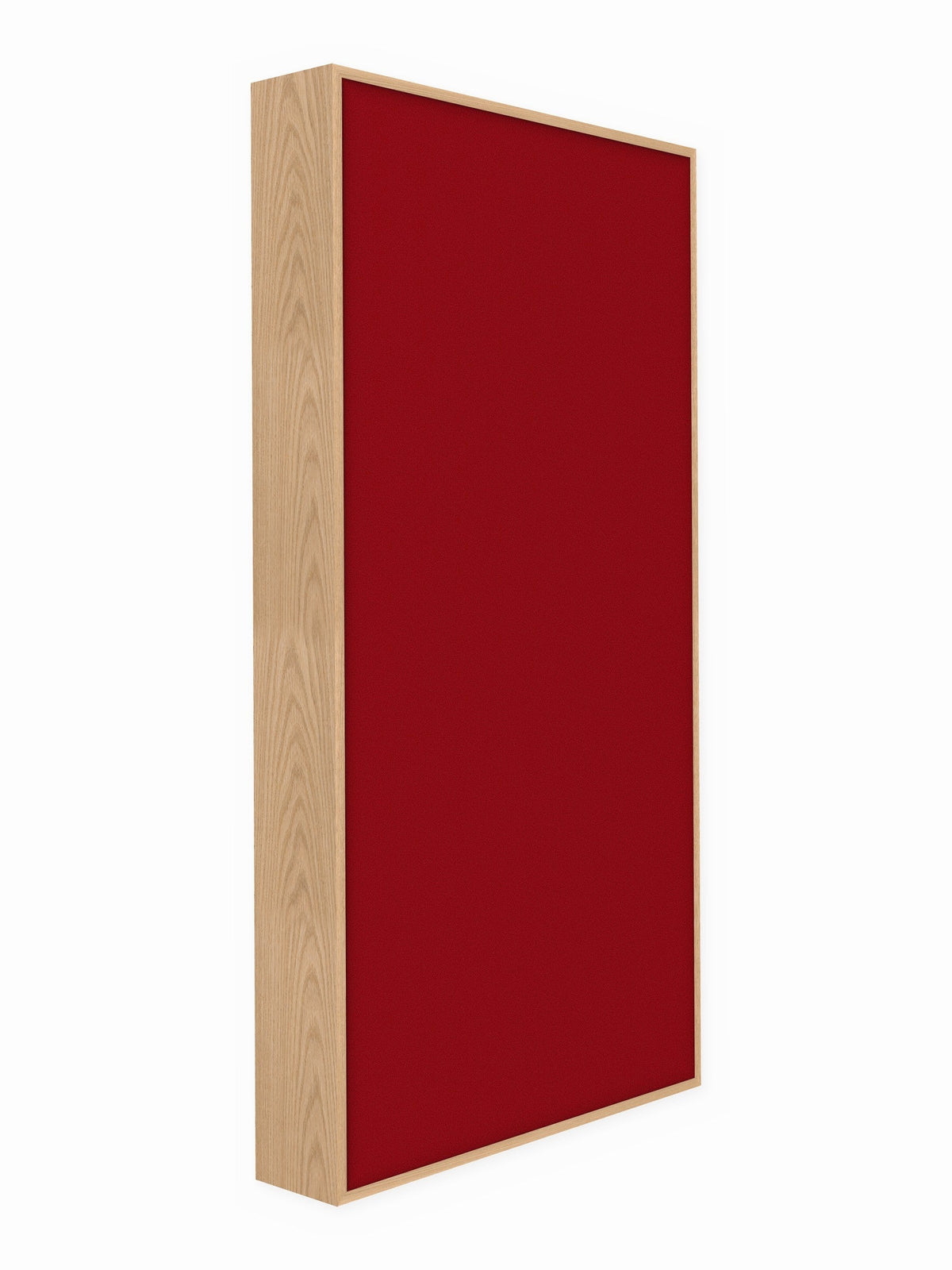 Red oak wood framed acoustic panel, 3 x 6 ft, Guilford of Maine Anchorage in Geranium