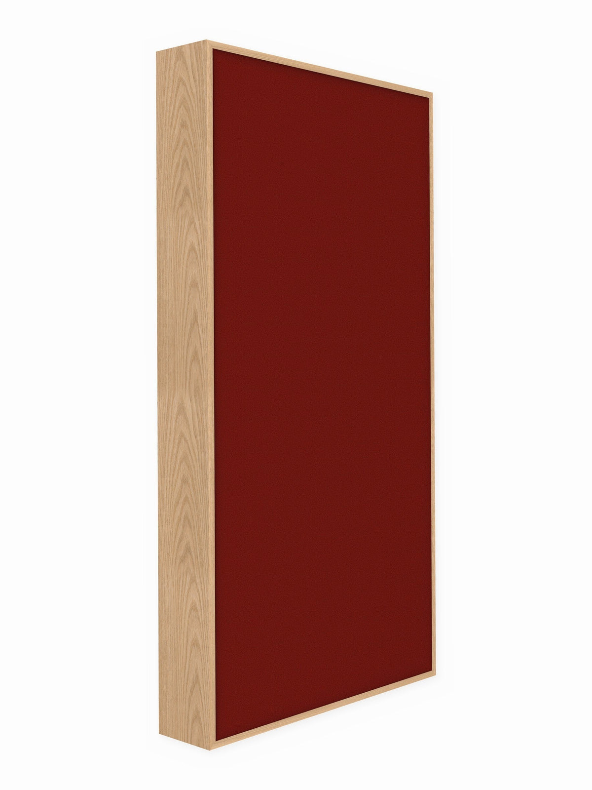 Red oak wood framed acoustic panel, 3 x 6 ft, Guilford of Maine Anchorage in Poppy