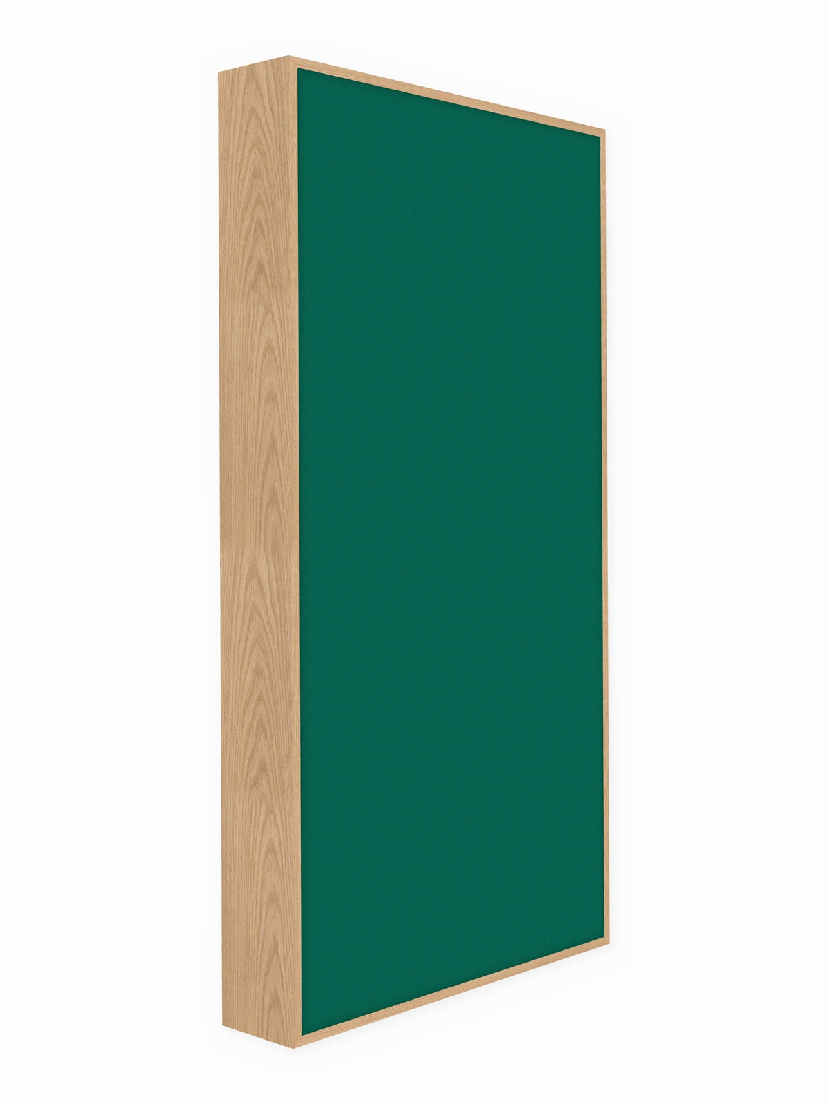 Red oak wood framed acoustic panel, 3 x 6 ft, Guilford of Maine Anchorage in Turquoise