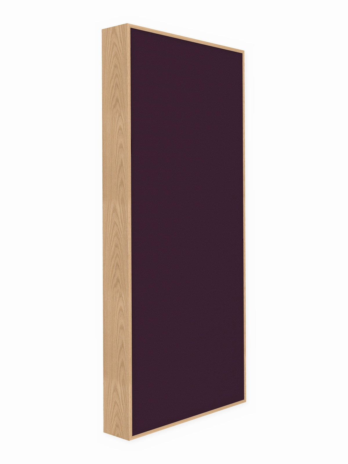 Red oak wood framed acoustic panel, 3 x 7 ft, Guilford of Maine Anchorage in Aubergine