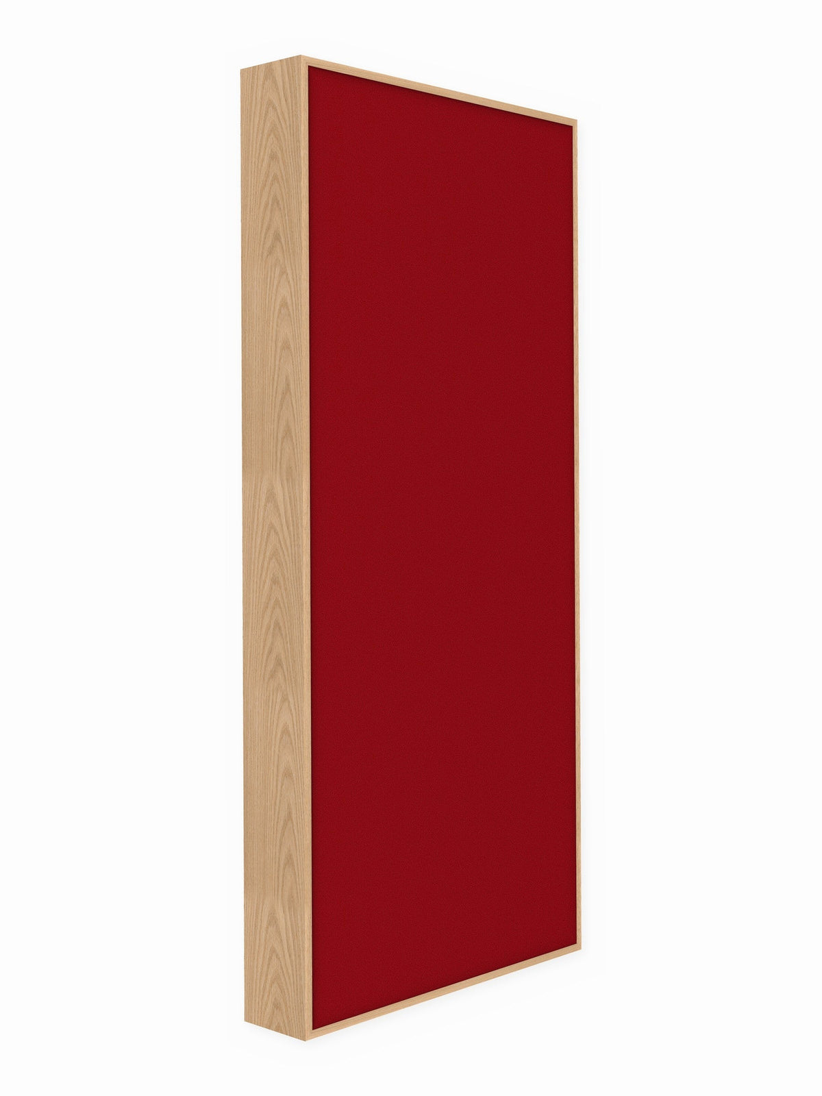 Red oak wood framed acoustic panel, 3 x 7 ft, Guilford of Maine Anchorage in Geranium