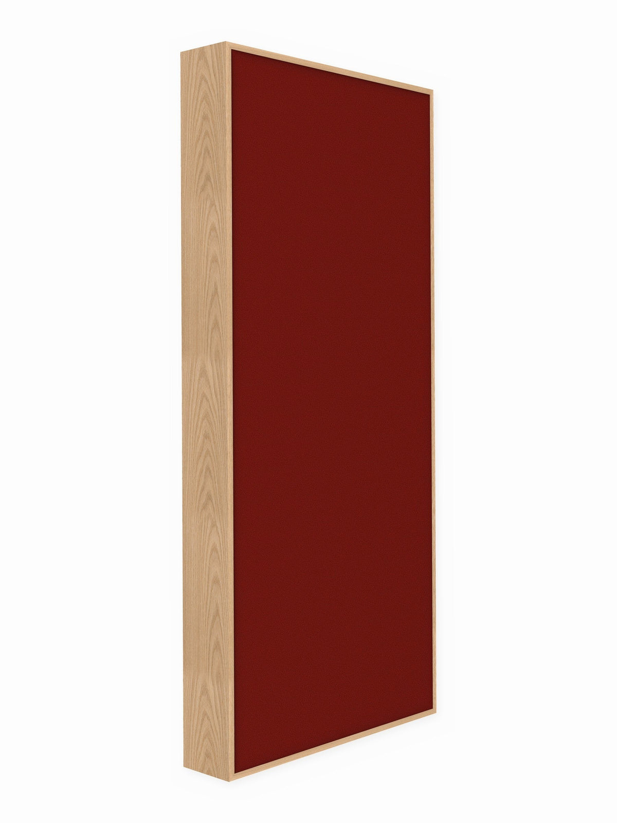 Red oak wood framed acoustic panel, 3 x 7 ft, Guilford of Maine Anchorage in Poppy