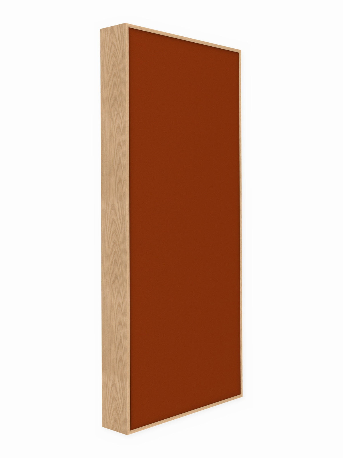 Red oak wood framed acoustic panel, 3 x 7 ft, Guilford of Maine Anchorage in Pumpkin