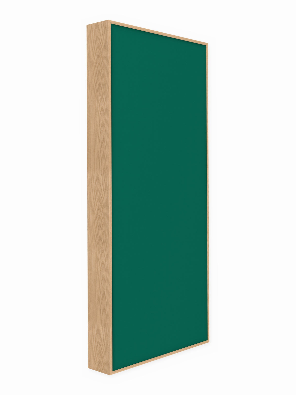 Red oak wood framed acoustic panel, 3 x 7 ft, Guilford of Maine Anchorage in Turquoise