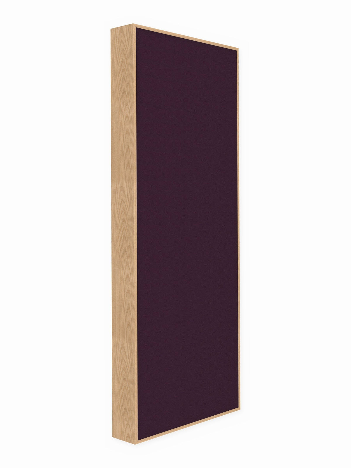 Red oak wood framed acoustic panel, 3 x 8 ft, Guilford of Maine Anchorage in Aubergine