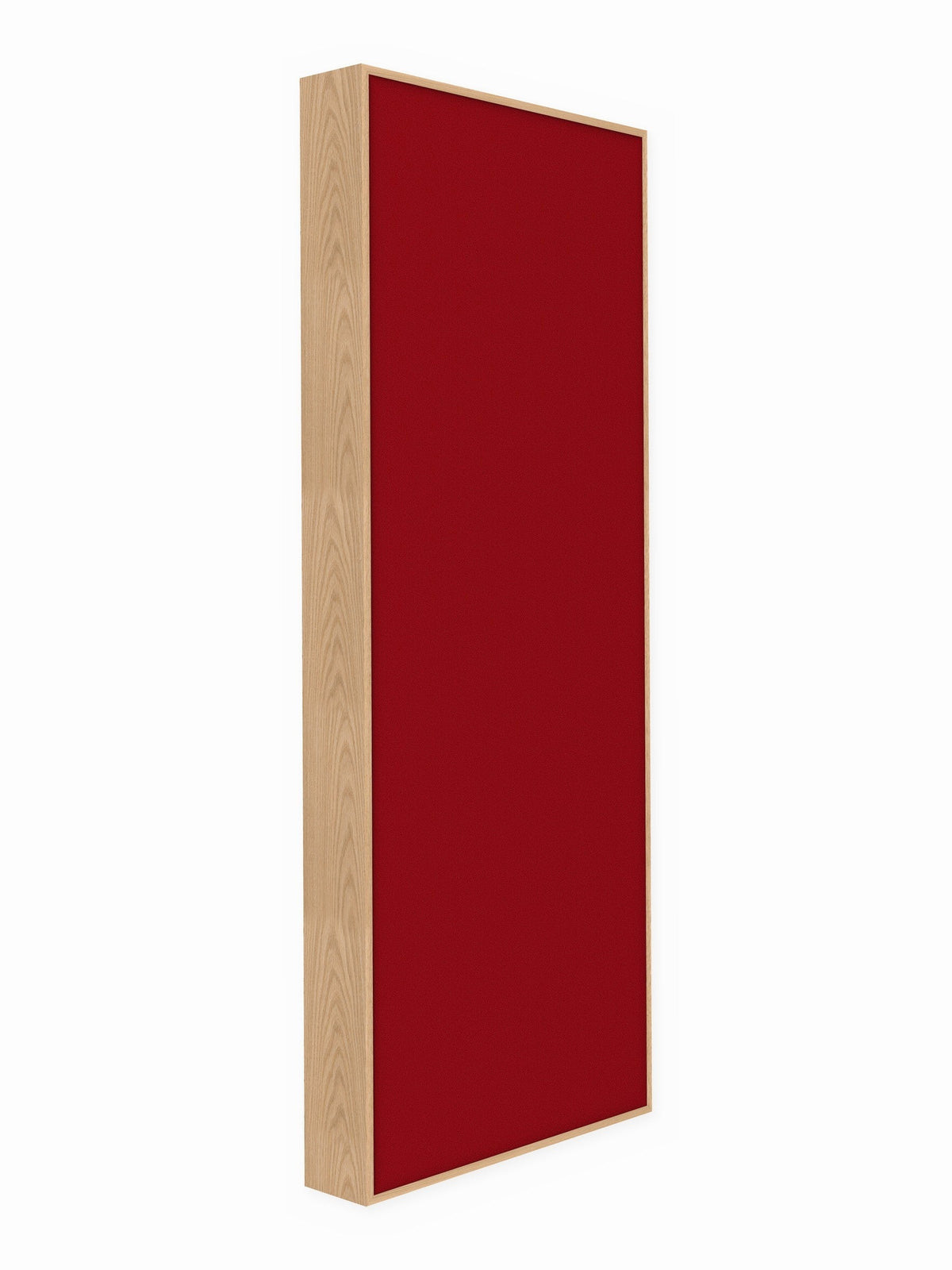 Red oak wood framed acoustic panel, 3 x 8 ft, Guilford of Maine Anchorage in Geranium
