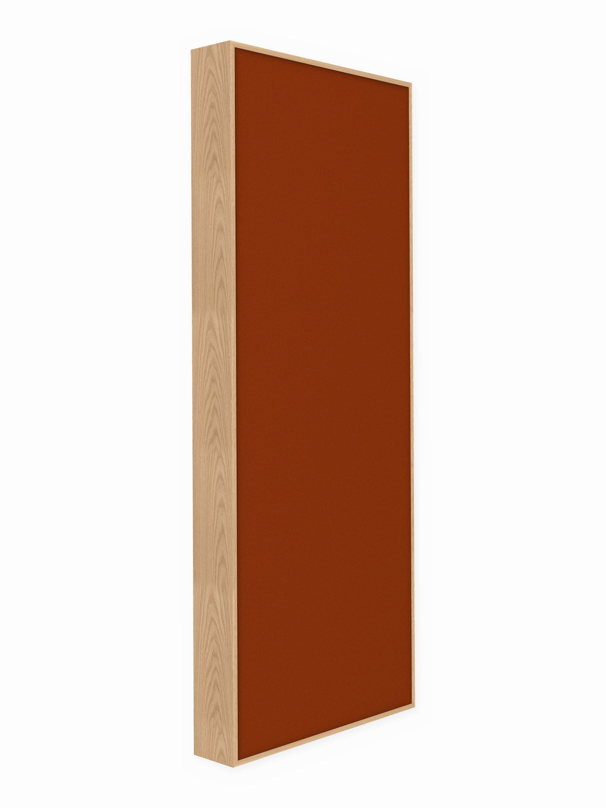 Red oak wood framed acoustic panel, 3 x 8 ft, Guilford of Maine Anchorage in Pumpkin