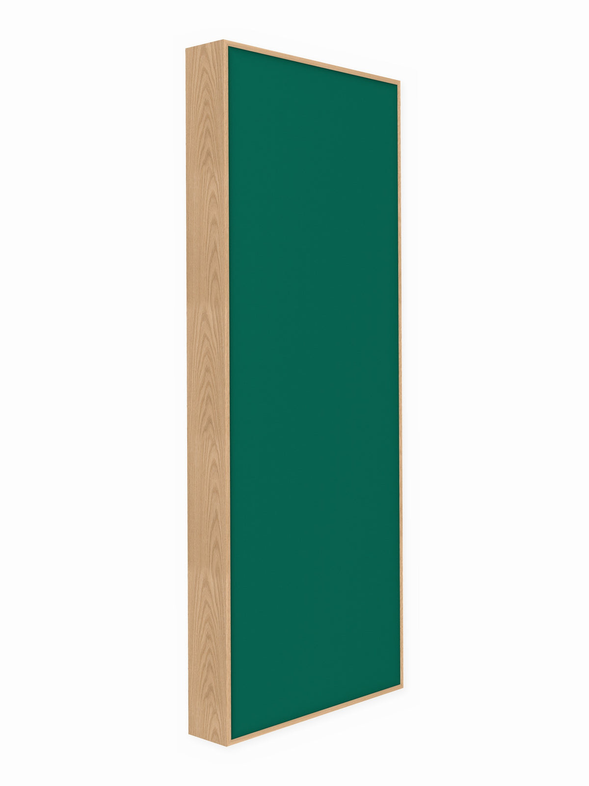 Red oak wood framed acoustic panel, 3 x 8 ft, Guilford of Maine Anchorage in Turquoise