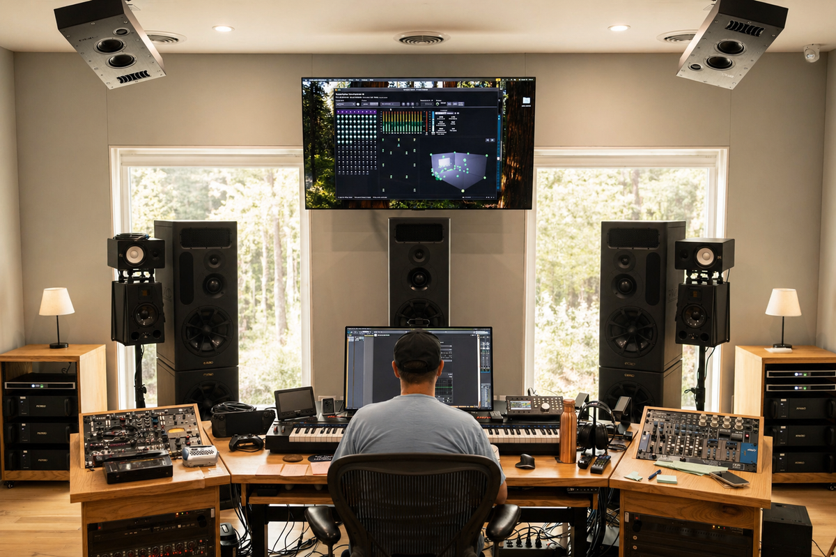 Control room treated by Valley Acoustics after an on-site consultation
