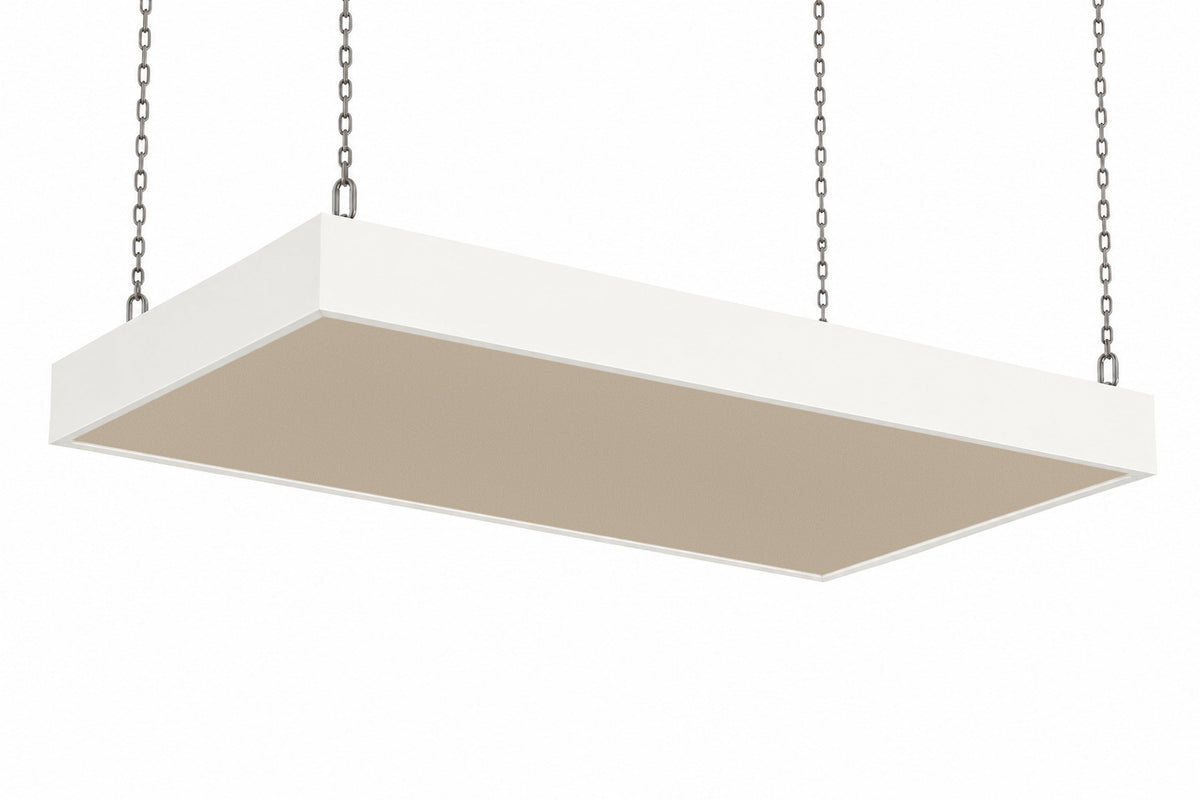 Painted pine wood framed acoustic ceiling cloud, Guilford of Maine Anchorage in Birch